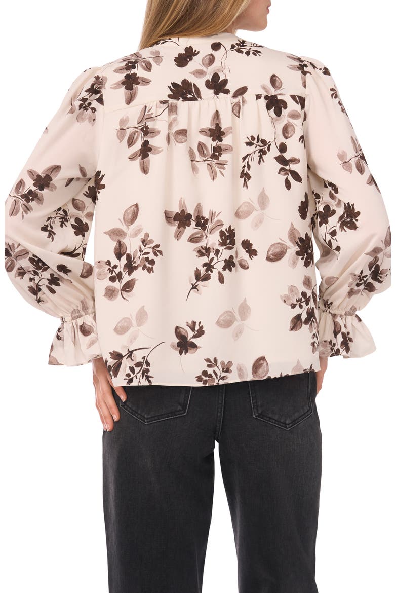 Floral Long Sleeve Top, Alternate, color, OATMEAL