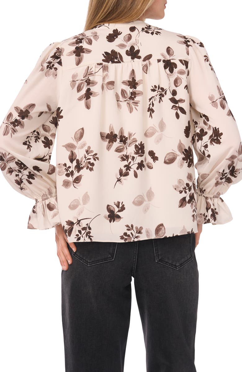 1.STATE Floral Long Sleeve Top, Alternate, color, Oatmeal