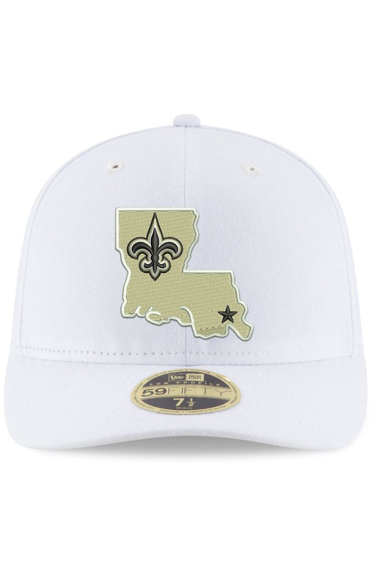 New Era Men's New Era White New Orleans Saints Alternate Omaha Low Profile 59FIFTY Fitted Hat, Alternate, color, White