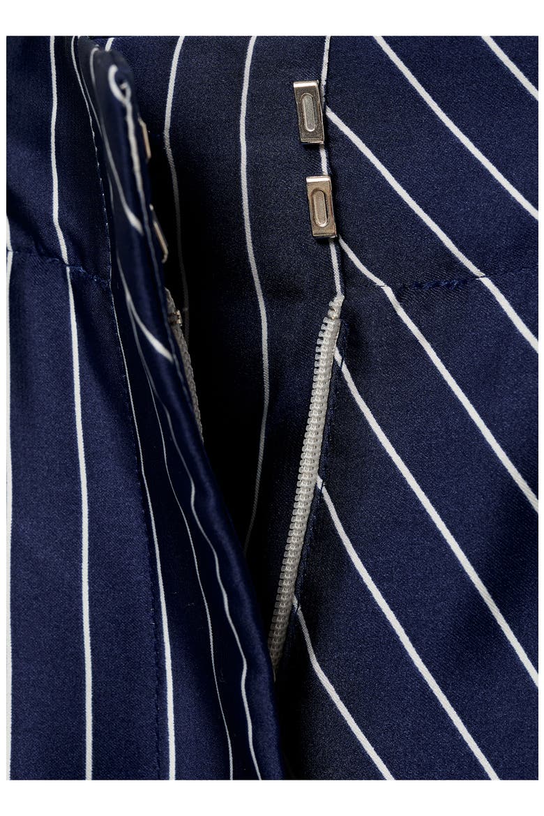 Contrast Stripe Satin Wide Leg Pants, Alternate, color, BLUE