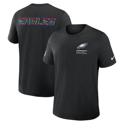 Men's Nike Black Philadelphia Eagles Tall 2025 NFL Crucial Catch Tri-Blend Dri-FIT T-Shirt