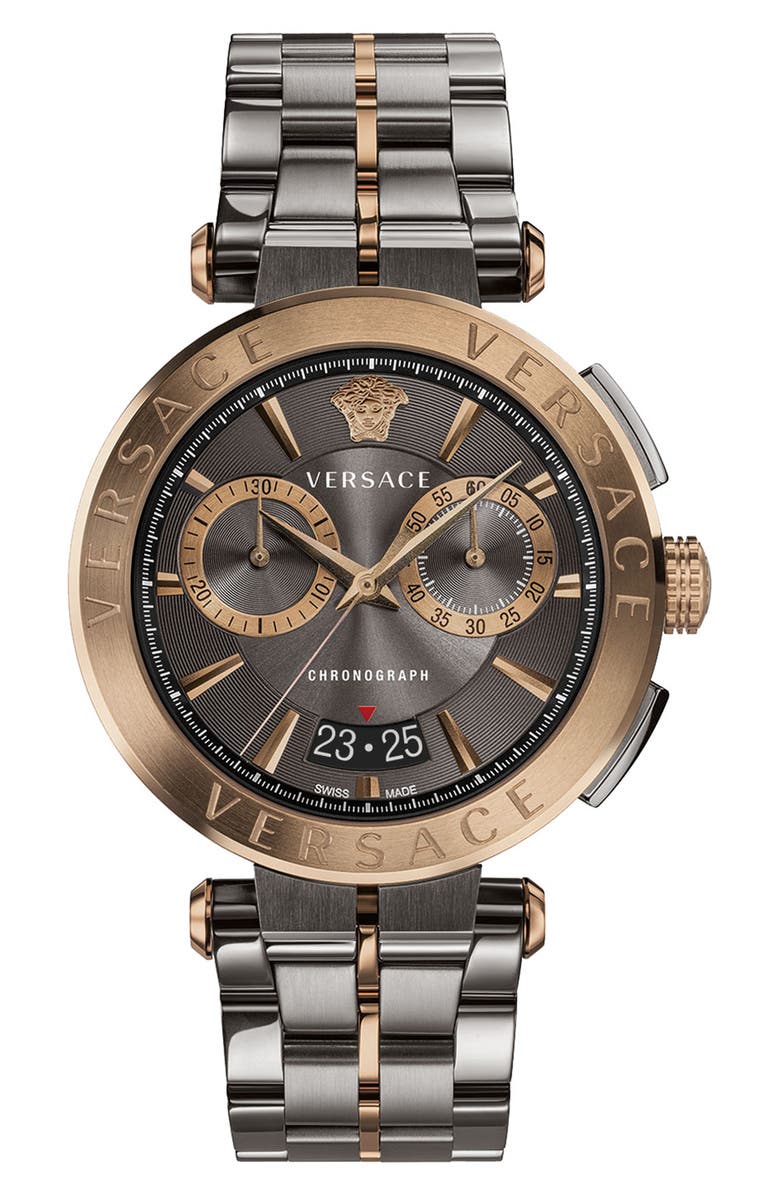 Versace Men's Aion Chrono Two-Tone Mutlifunction Watch, 45mm, Main, color, 