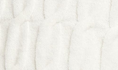 Karen Kane Cable Knit Shirttail Sweater In Ivory