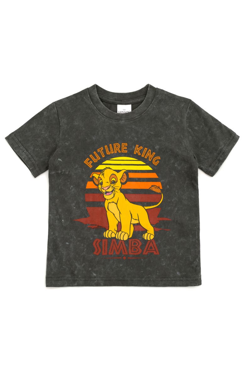 Disney Lion King Simba Short Sleeve T-Shirt, Main, color, Simba Charcoal
