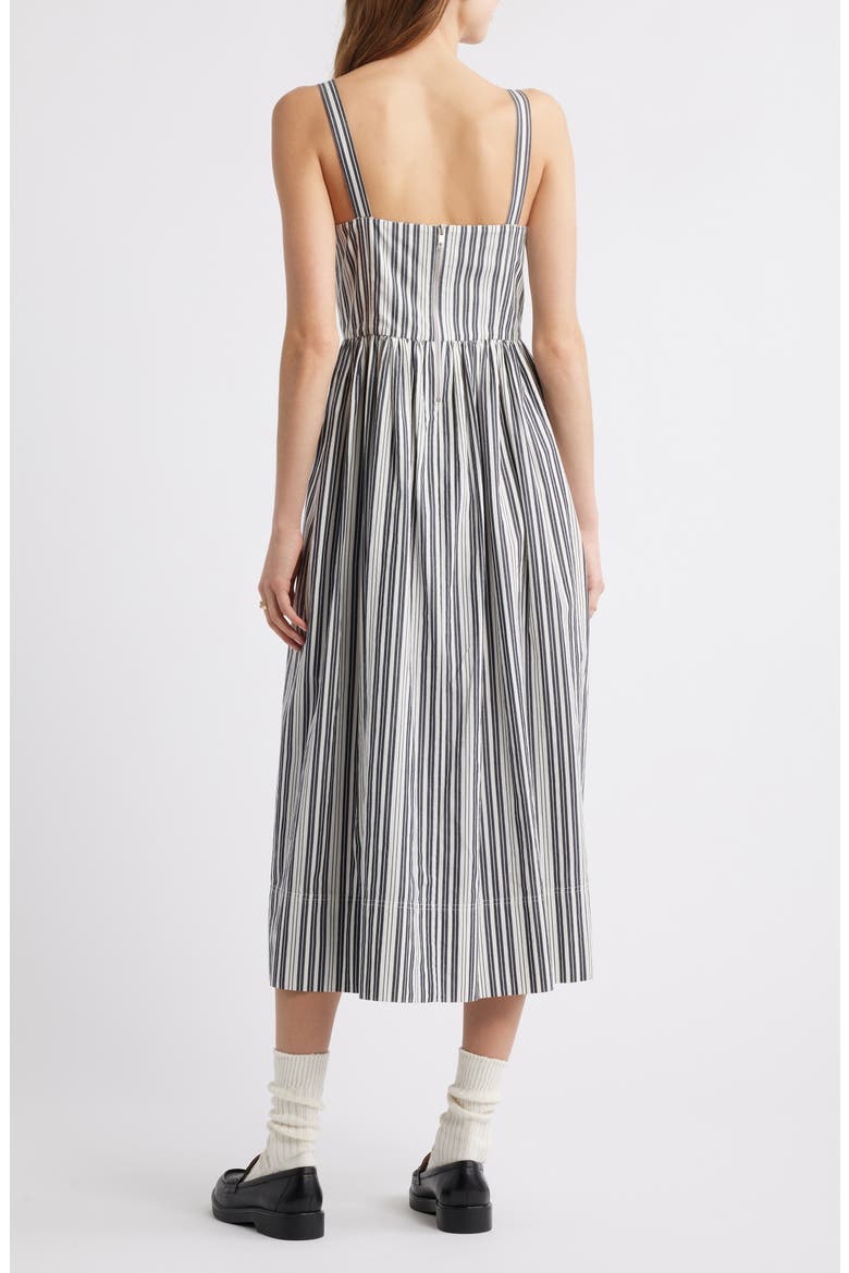 The Reyes Stripe Cotton Midi Sundress, Alternate, color, PARCHMENT STRIPE