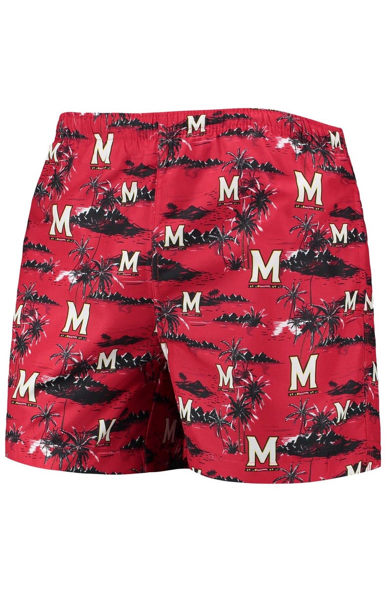 FOCO Men's FOCO Red Maryland Terrapins Island Palm Swim Trunks, Alternate, color, Red