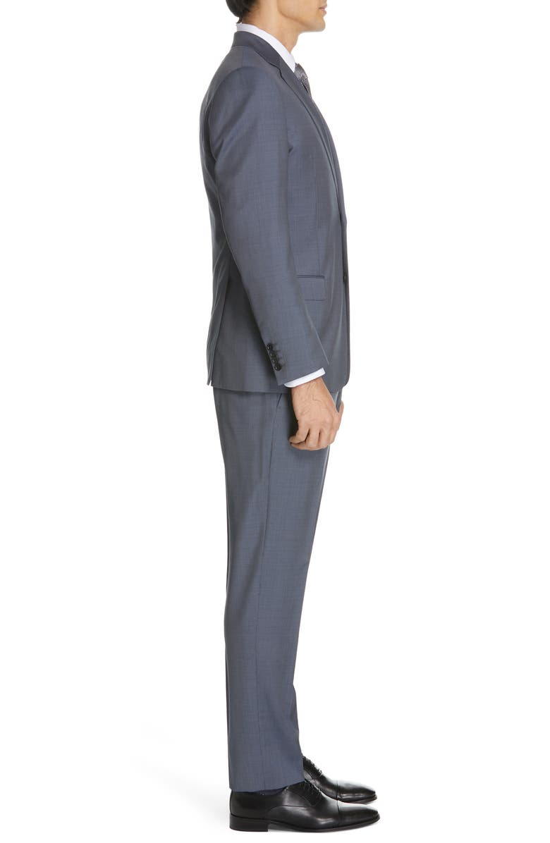 Emporio Armani Trim Fit Solid Wool Suit, Alternate, color, 