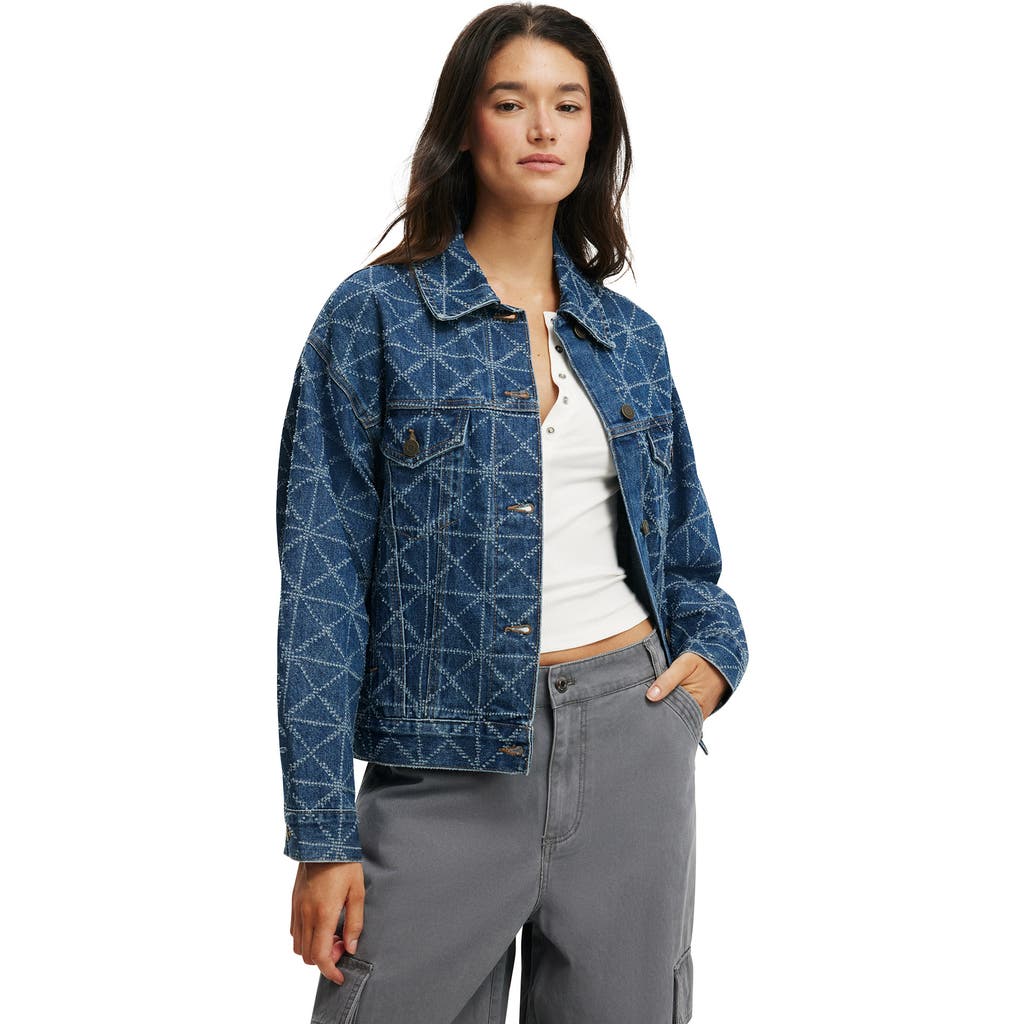 Cotton On 91 Denim Jacket In Blue
