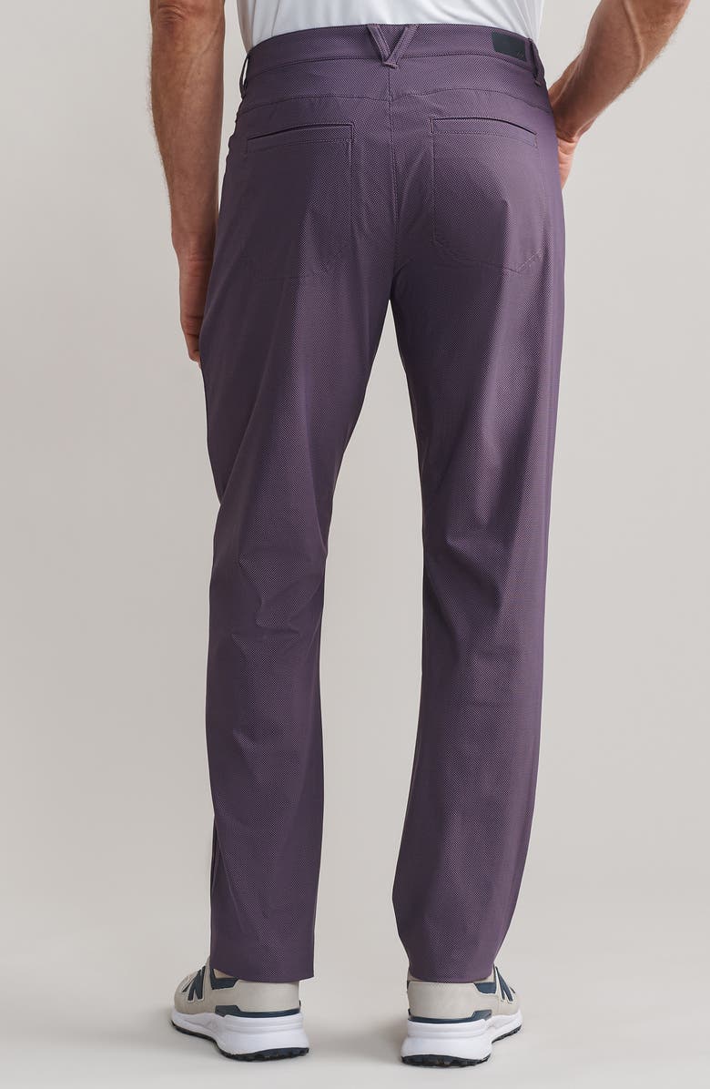 Rhone Momentum Water Repellent Flat Front Golf Pants, Alternate, color, Shadow Plum/ Navy