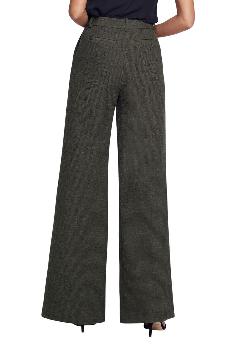 L'AGENCE Pilar Tweed Wide Leg Pants, Alternate, color, Army