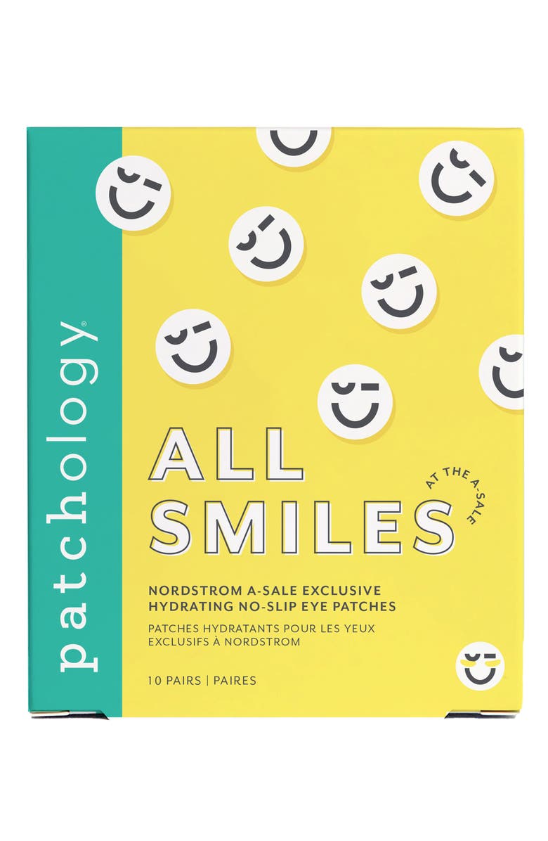 Patchology All Smiles Hydrating No Slip Eye Patches $40 Value, Alternate, color, 