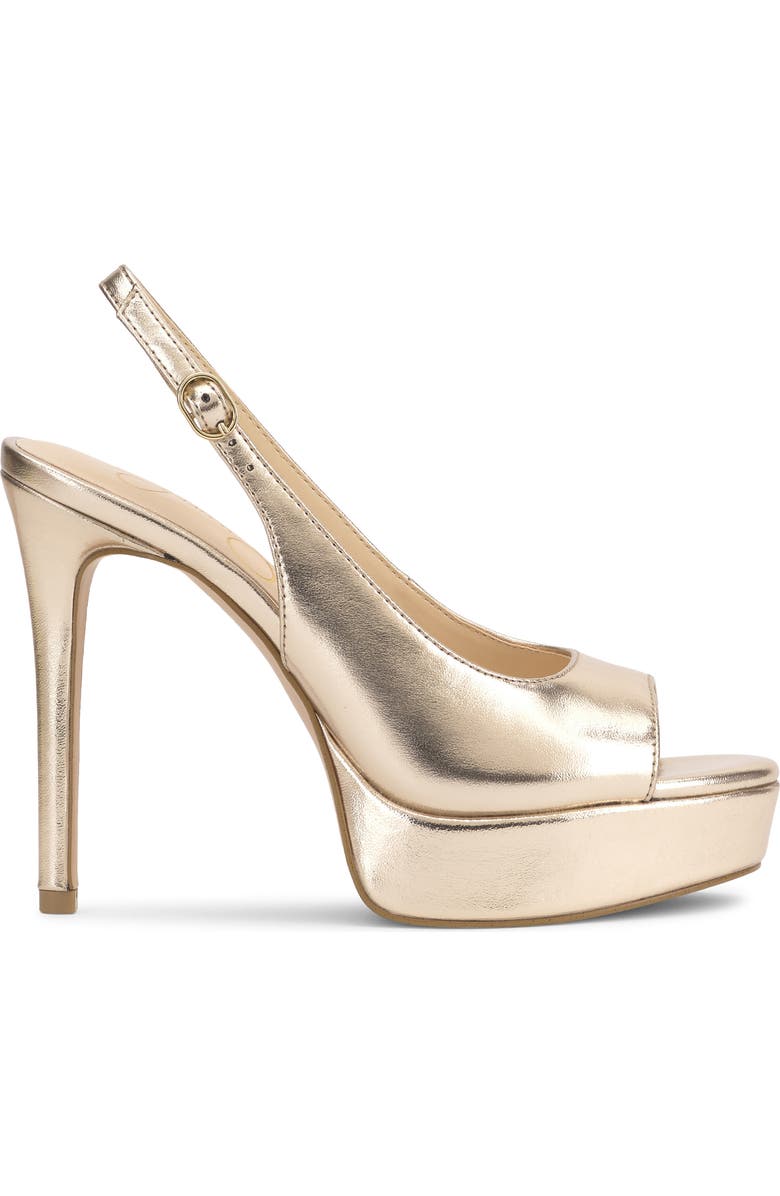 Jessica Simpson Sibilla Slingback Platform Sandal, Alternate, color, Champagne