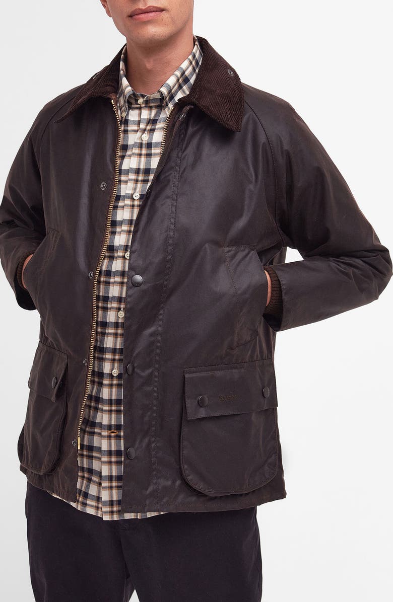 Barbour Bedale Water Resistant Wax Cotton Jacket, Main, color, 