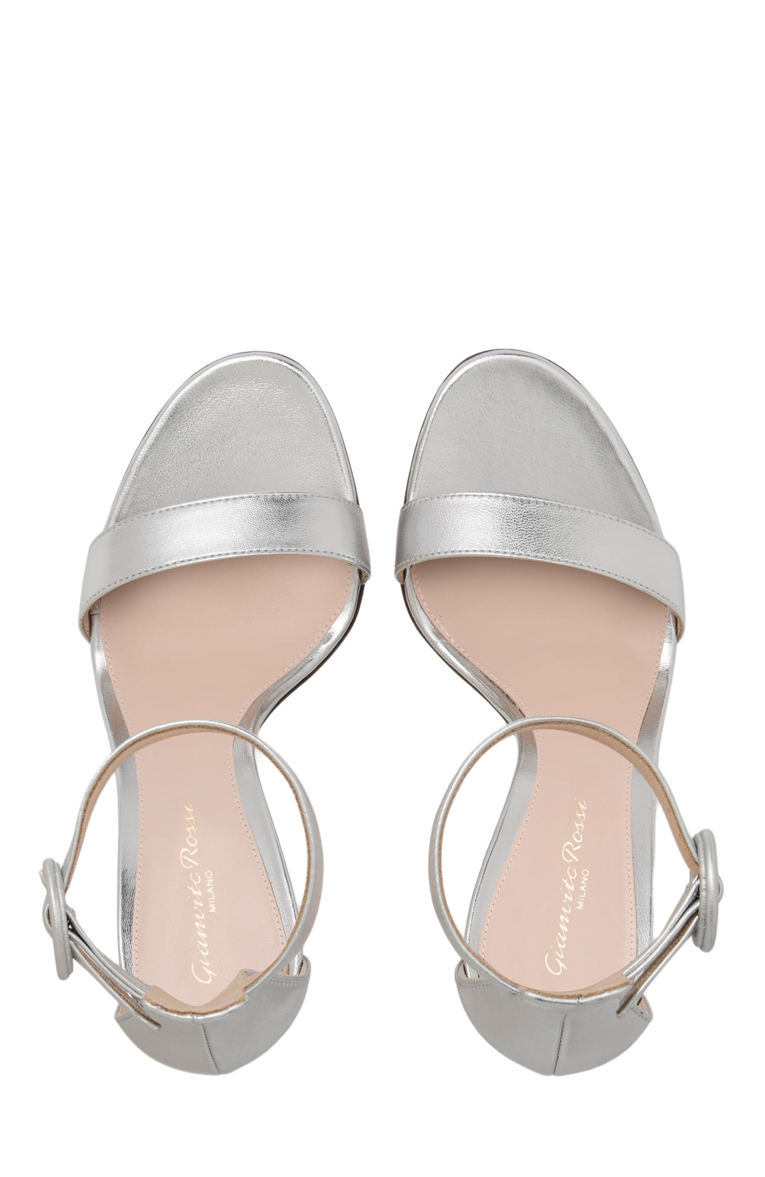 Gianvito Rossi Portofino 105 Sandals, Alternate, color, Silver