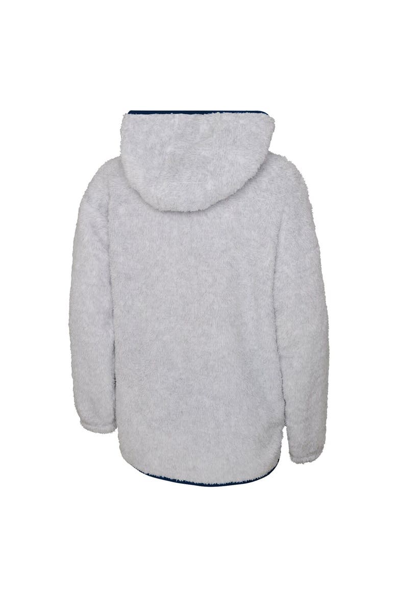 Girls Youth Heather Gray Colorado Avalanche Ultimate Teddy Fleece Pullover Hoodie, Alternate, color, Heather Gray