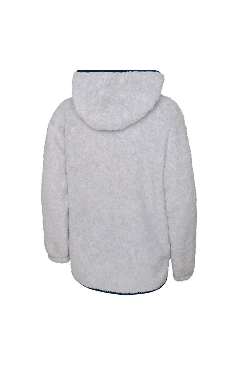 Outerstuff Girls Youth Heather Gray Colorado Avalanche Ultimate Teddy Fleece Pullover Hoodie, Alternate, color, Heather Gray