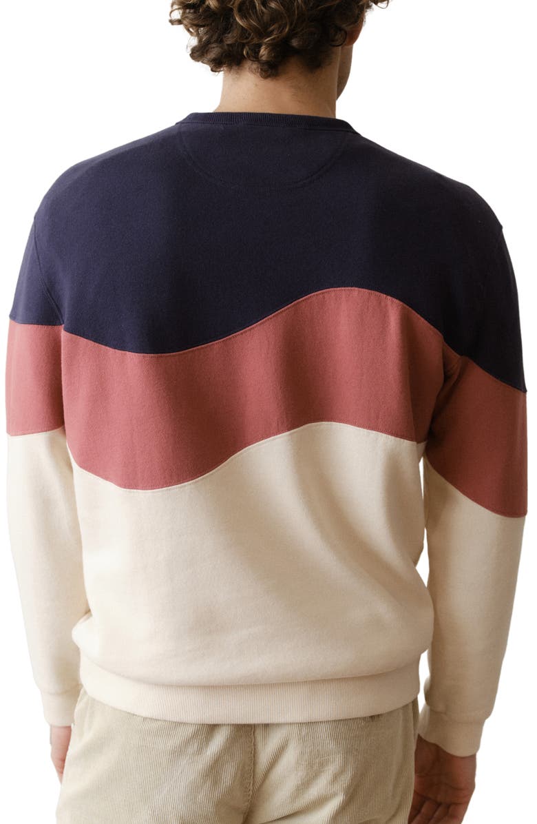 Marine Layer Cloud 9 Fleece Sweatshirt, Alternate, color, Withered Rose Colorblock