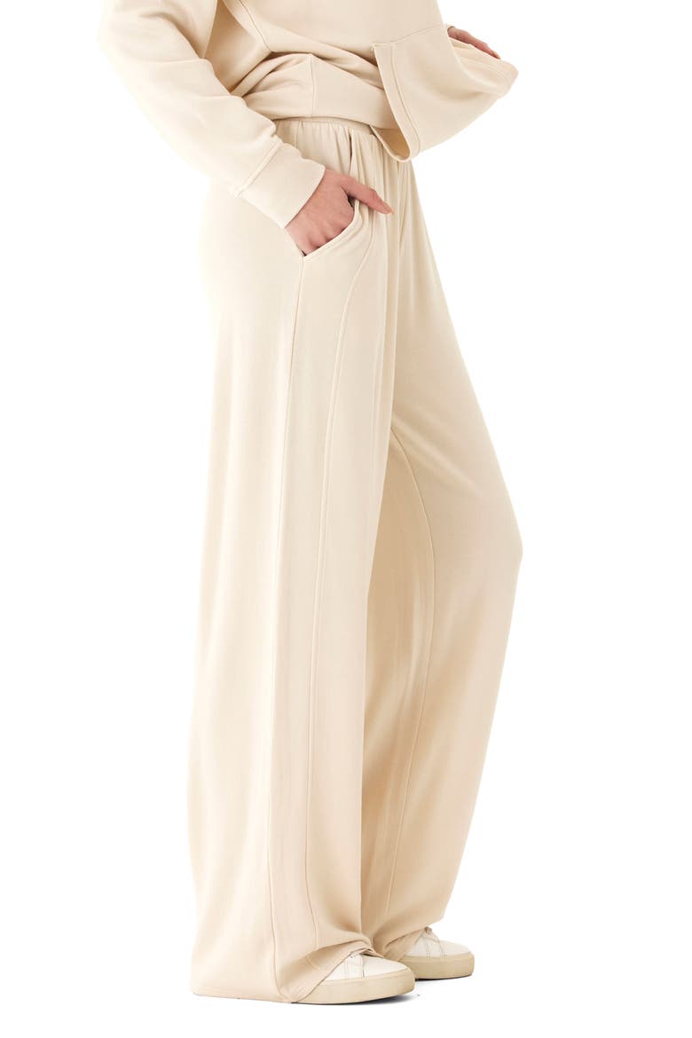 Esmeralda Feather Wide Leg Pants, Alternate, color, TAPIOCA