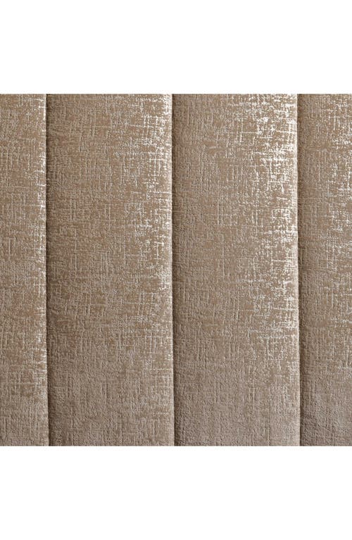 Kenneth Cole New York Banks Metallic Velvet Comforter Set In Light Pastel Brown