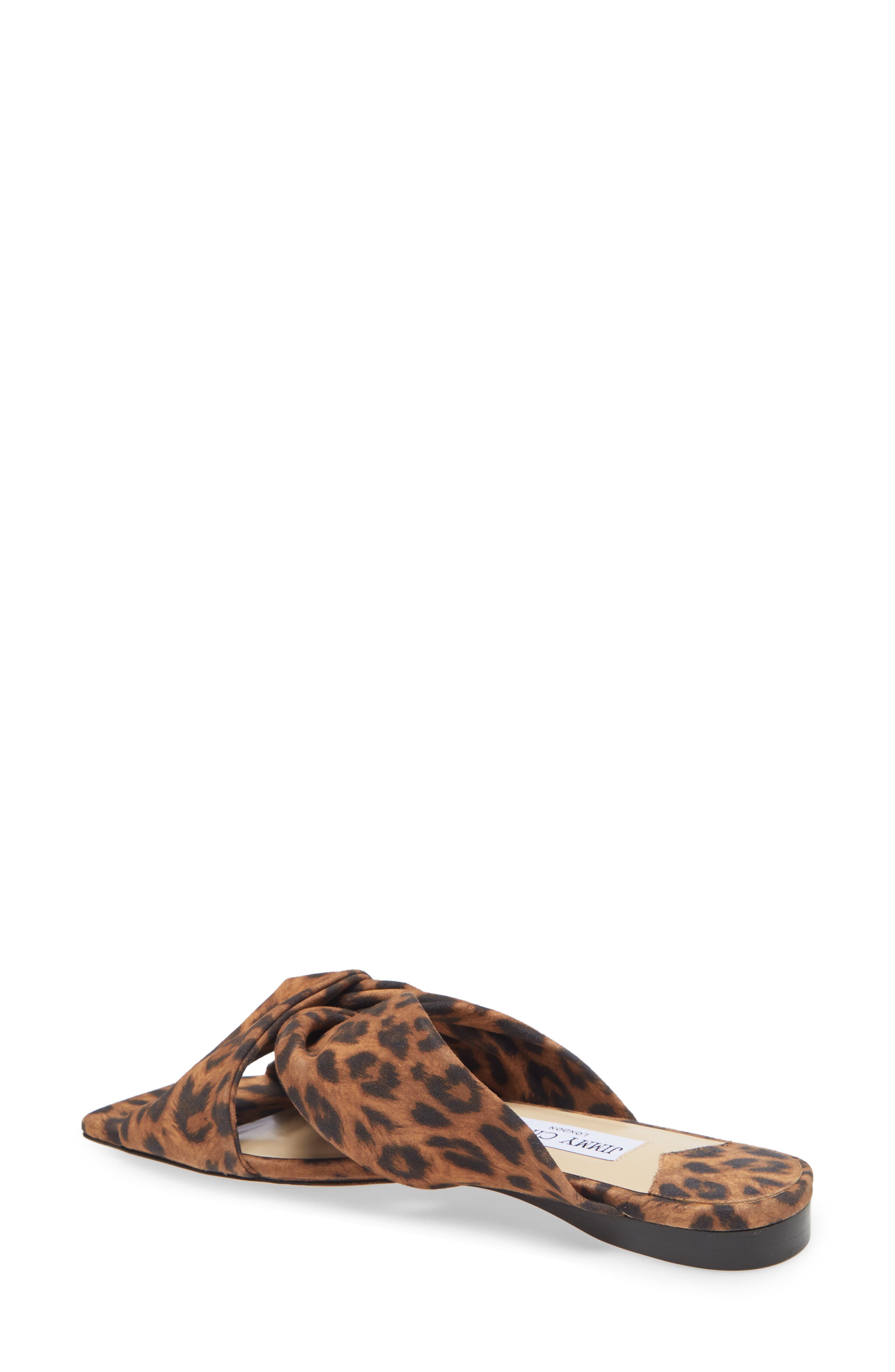 Jimmy Choo Narisa Leopard Print Twist Slide Sandal, Alternate, color, 
