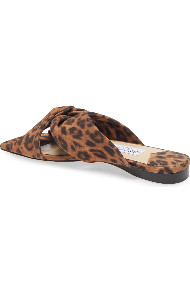 Jimmy Choo Narisa Leopard Print Twist Slide Sandal, Alternate, color,