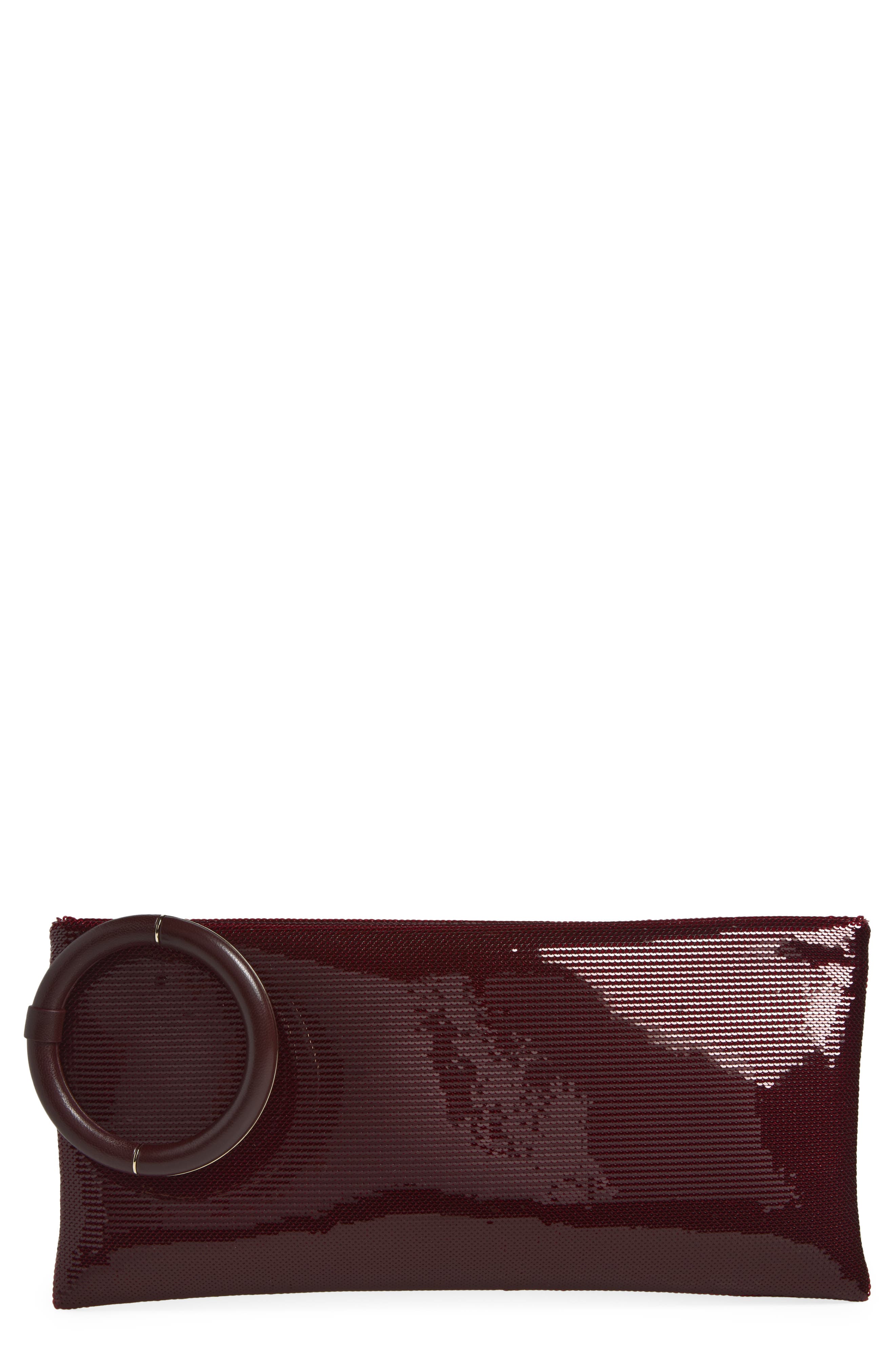 Sequin Embroidery Clutch, Main, color, LOST CHERRY