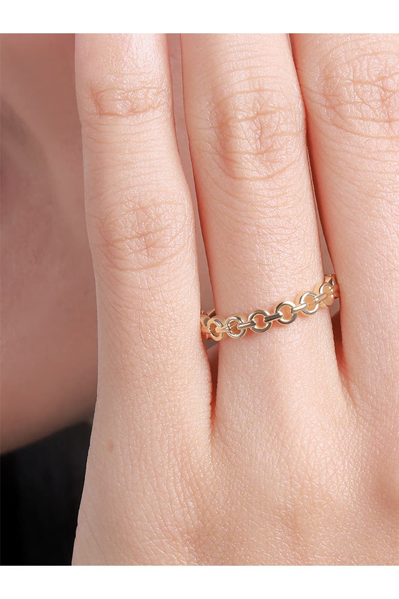 Cable Link Ring in 14K Gold, Alternate, color, Yellow Gold