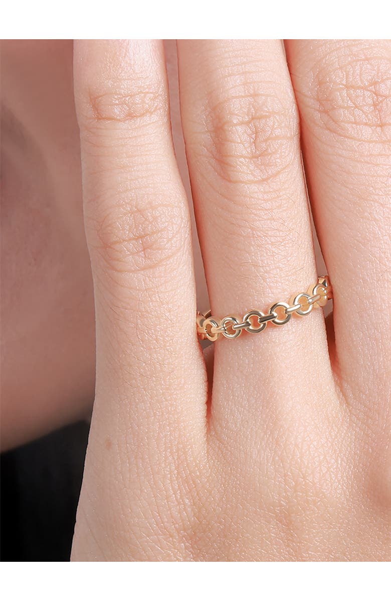 DEVATA Cable Link Ring in 14K Gold, Alternate, color, 