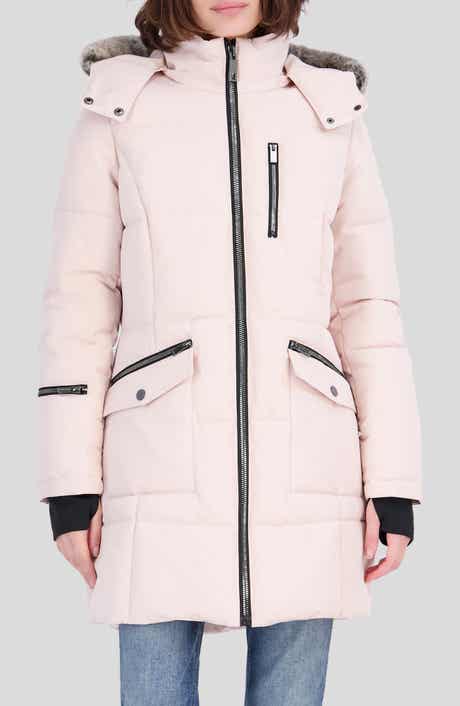 Water Resistant Faux Fur Trim Puffer Jacket