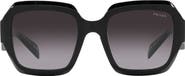 Prada 53mm Gradient Pillow Sunglasses