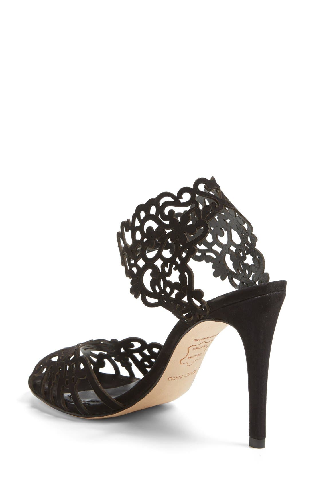 Klub Nico 'Moxie' Laser Cutout Sandal, Alternate, color, 