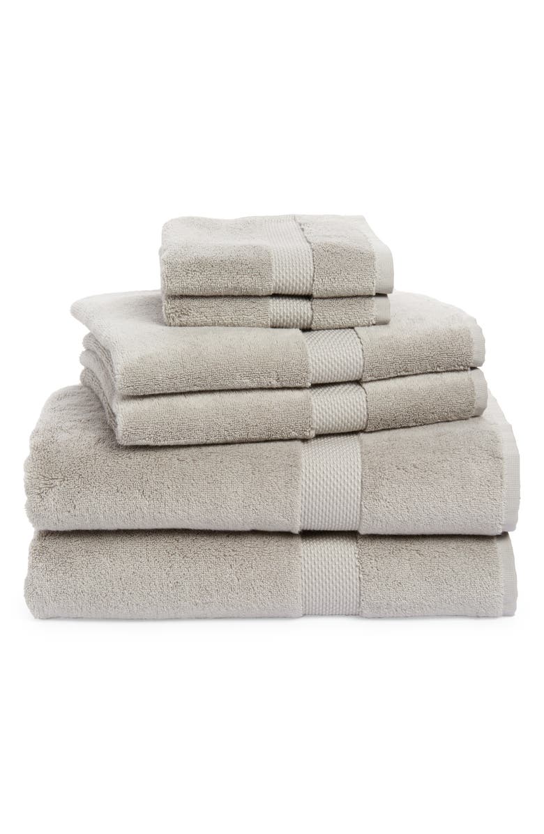 Matouk Regent 6-Piece Towel Set, Main, color, Fossil