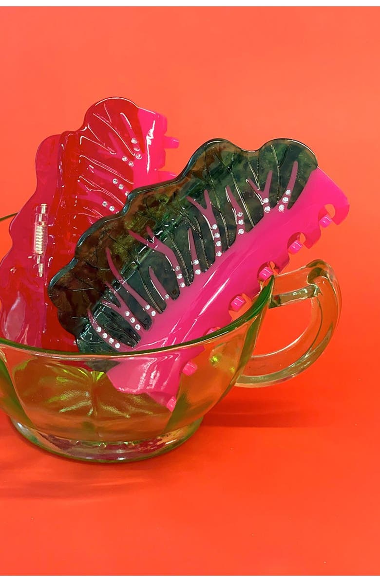 Centinelle Glowing Chard Hair Claw, Alternate, color, Green