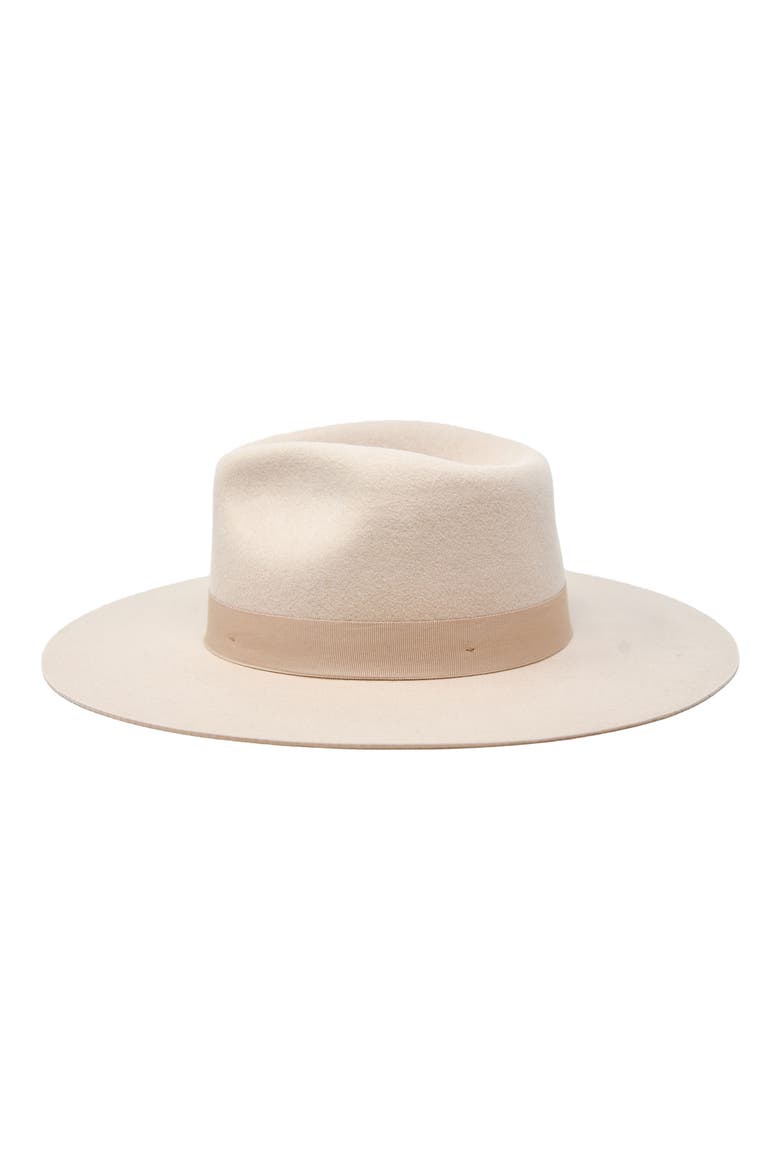 Lila High Crown Wool Felt Fedora, Alternate, color, OATMEAL