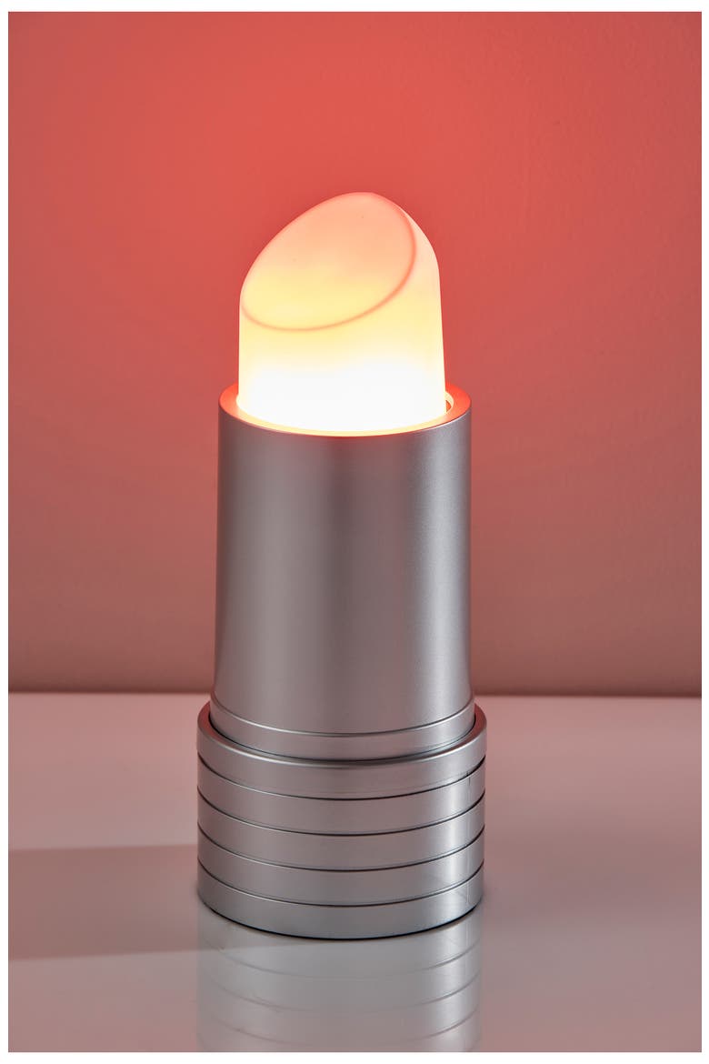 Lipstick Table Lamp, Alternate, color, SILVER