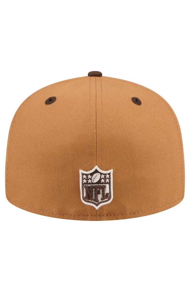 New Era Men's New Era  Light Brown/Dark Brown Philadelphia Eagles Two-Tone Walnut 59FIFTY Fitted Hat, Alternate, color, Light Brown