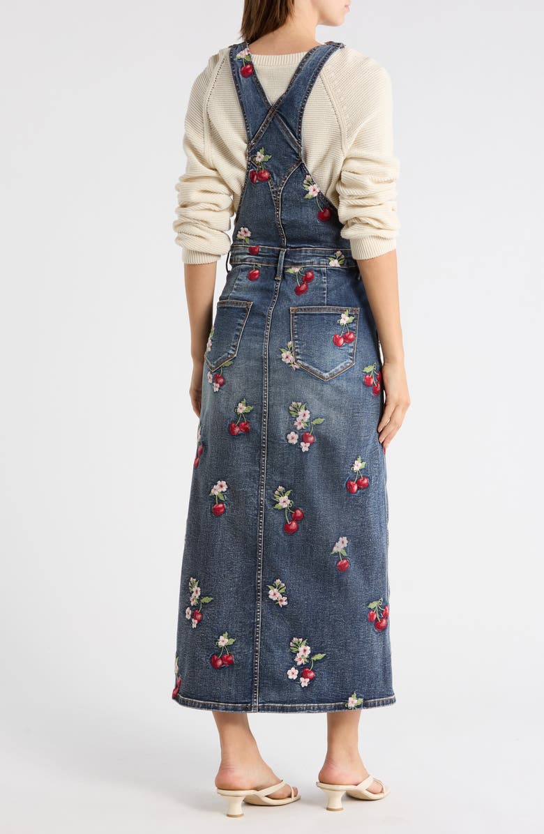 Driftwood Sarah Denim Overalls Dress, Alternate, color, Medium Wash