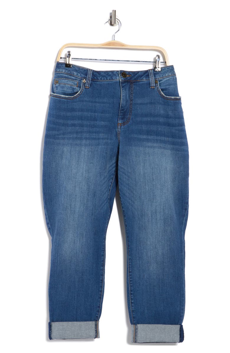 KUT from the Kloth Katy Cuffed Boyfriend Jeans, Alternate, color, Field Rush