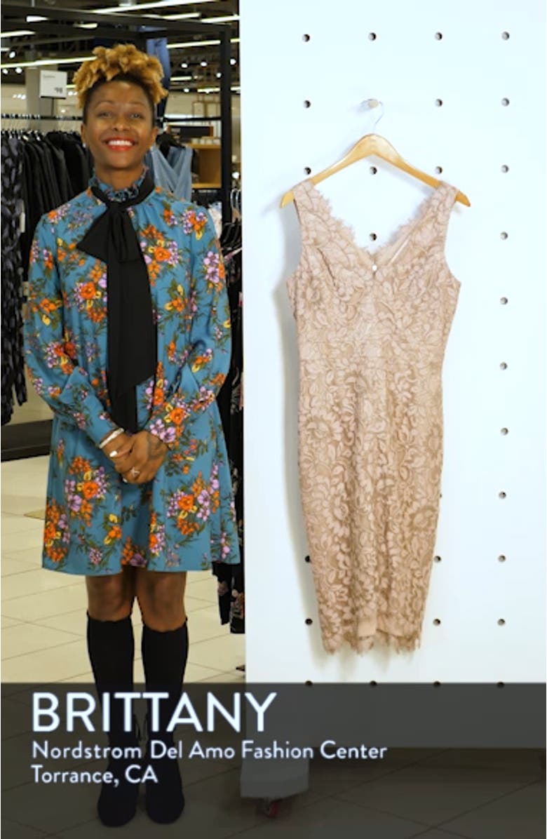 Tulip Hem Lace Cocktail Dress, sales video thumbnail