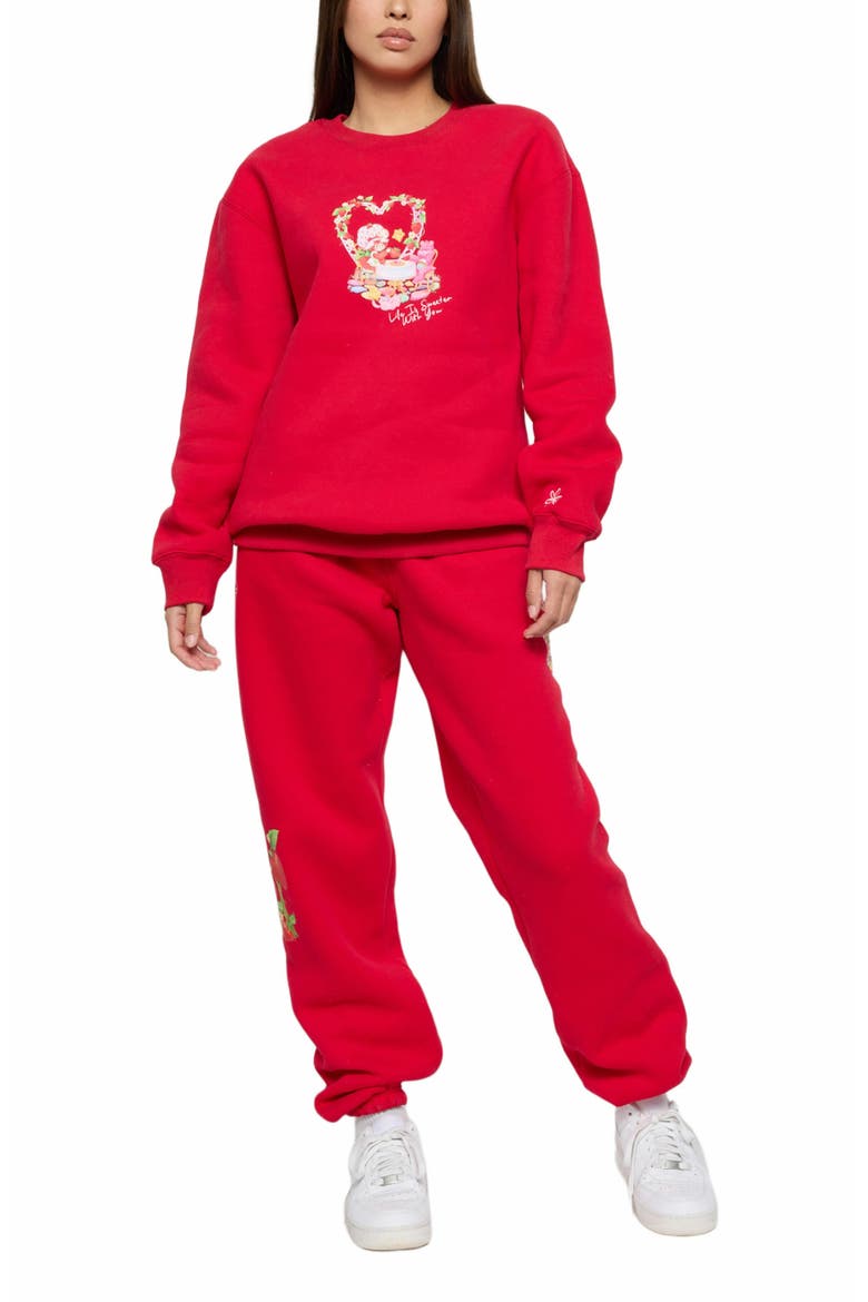 LIFE IS SWEET CREWNECK, Alternate, color, RED