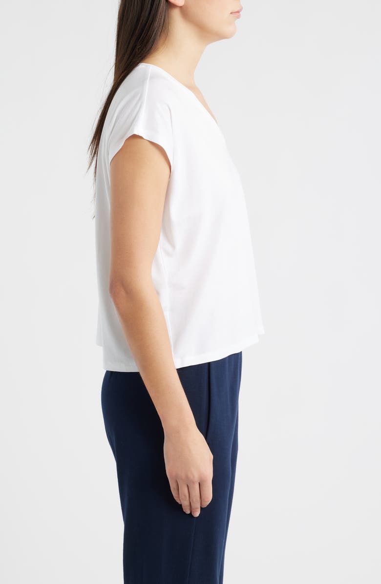 Eileen Fisher V-Neck Boxy T-Shirt, Alternate, color, White