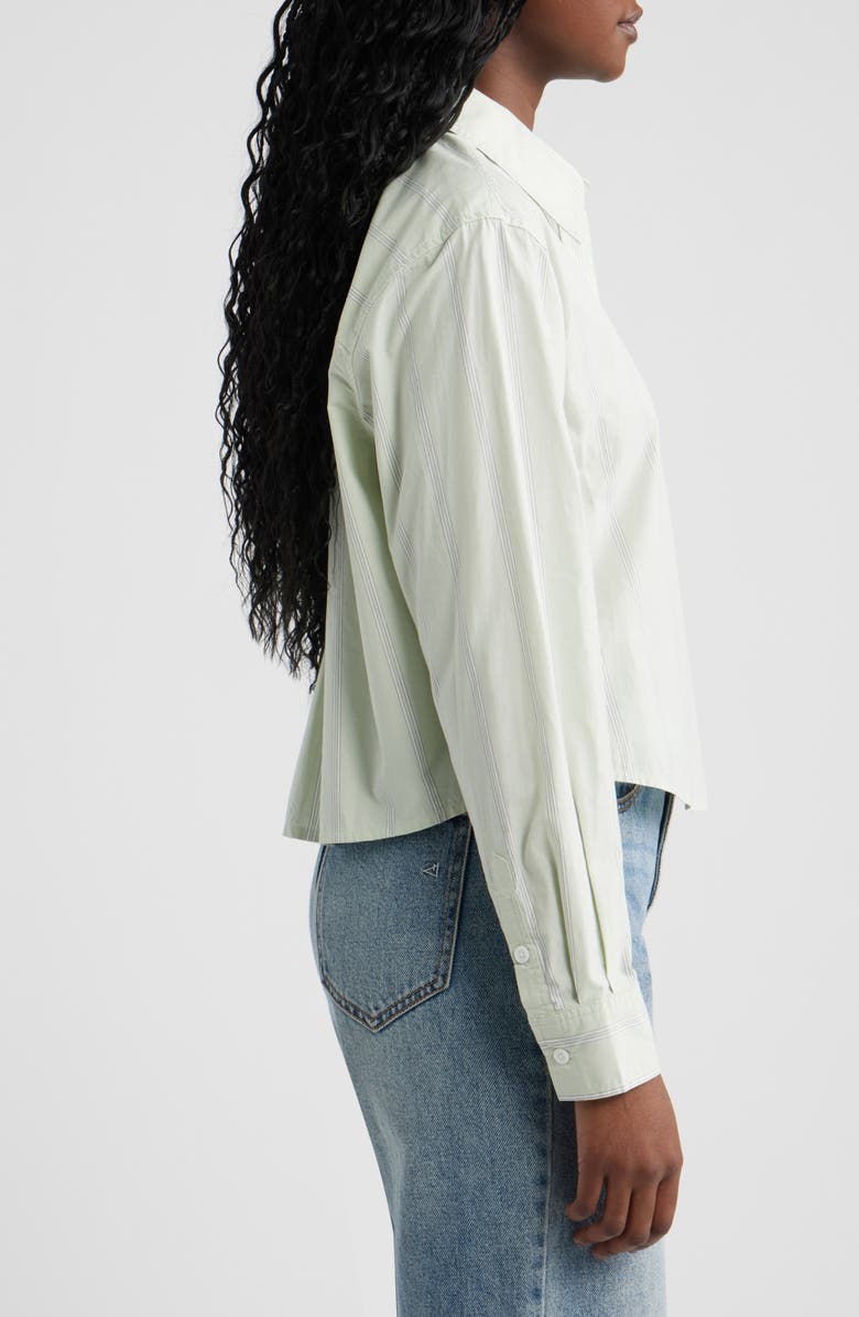 Rails Ramy Stripe Cotton Crop Button-Up Shirt, Alternate, color, Leon Stripe