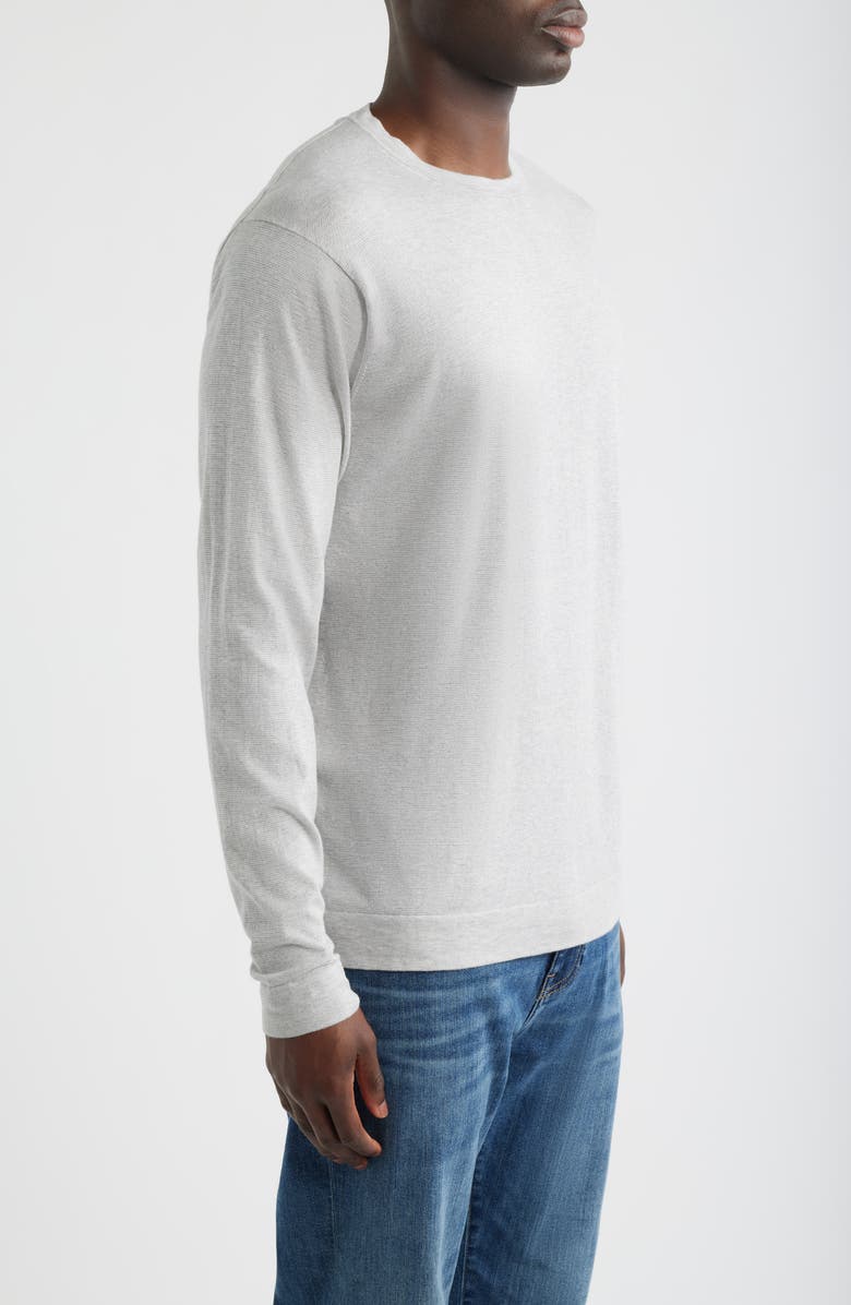Peter Millar Lake Crewneck Cotton & Cashmere Sweater, Alternate, color, Gale Grey