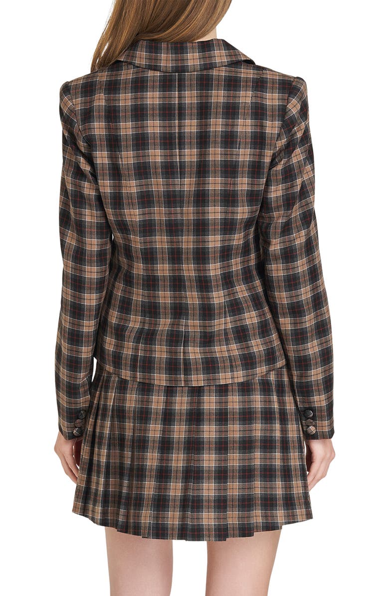 WAYF Darby Plaid Blazer, Alternate, color, Brown-Black Tartan