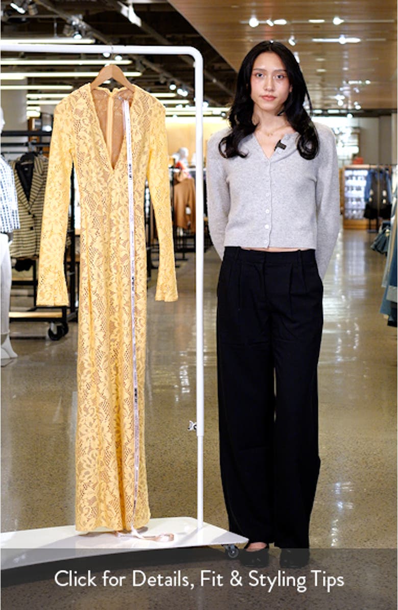 Indiana Long Sleeve Lace Maxi Dress, sales video thumbnail