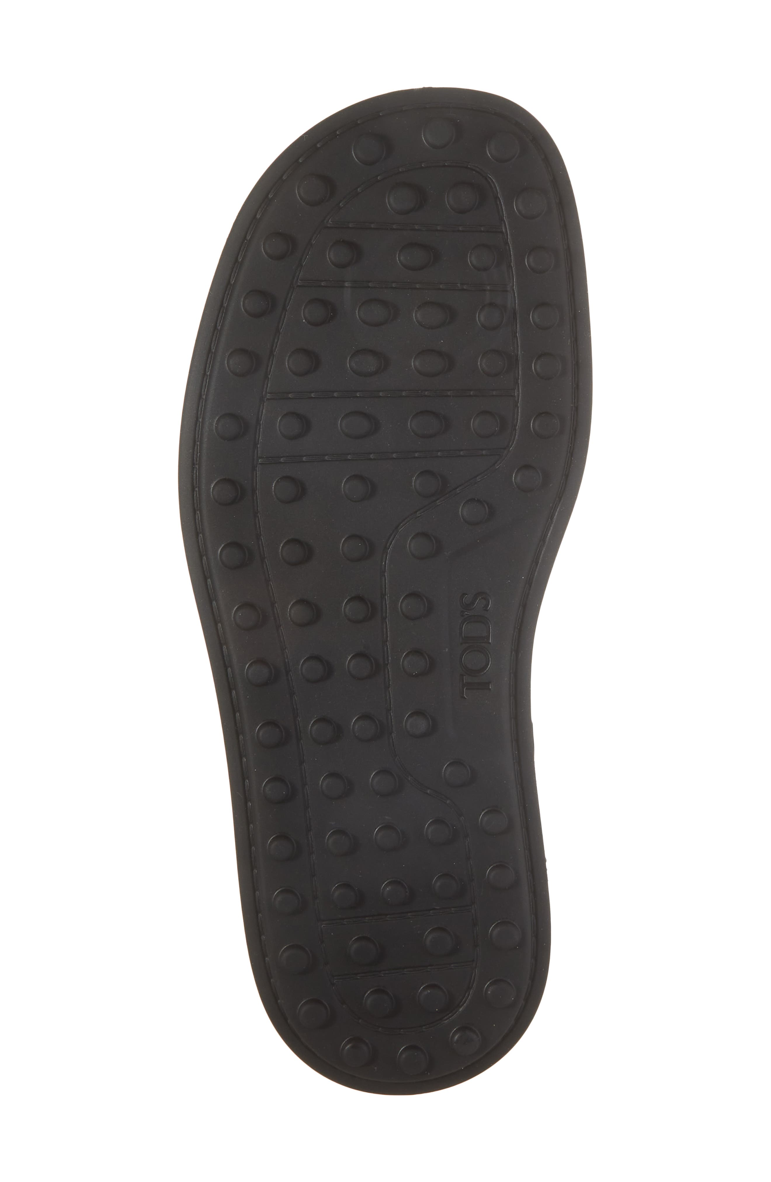Tod's Stripe Leather Gomma Flip Flop, Alternate, color, Nero