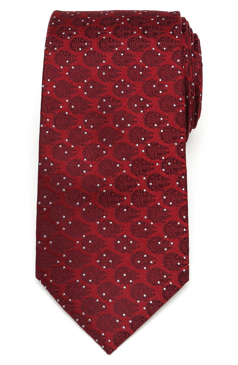 Cufflinks, Inc. Star Wars<sup>™</sup> - Millennium Falcon Dot Silk Tie, Main, color, Red