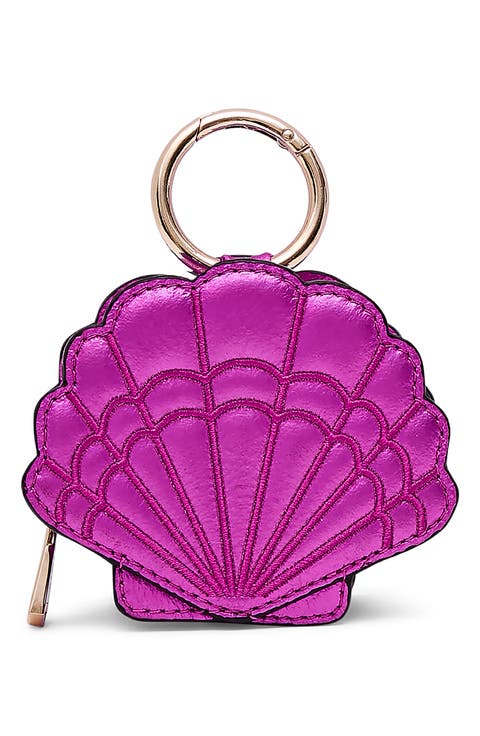 Seashell Metallic Leather Bag Charm