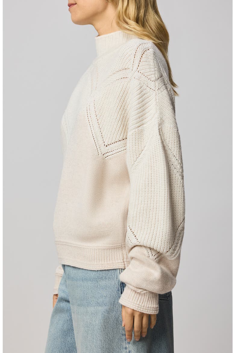 Grethen Turtleneck Sweater, Alternate, color, PALE OAK WHITE/ BROWN