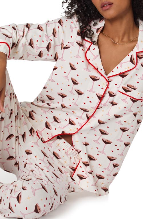 Bedhead Pajamas Print Stretch Organic Cotton Pajamas In White